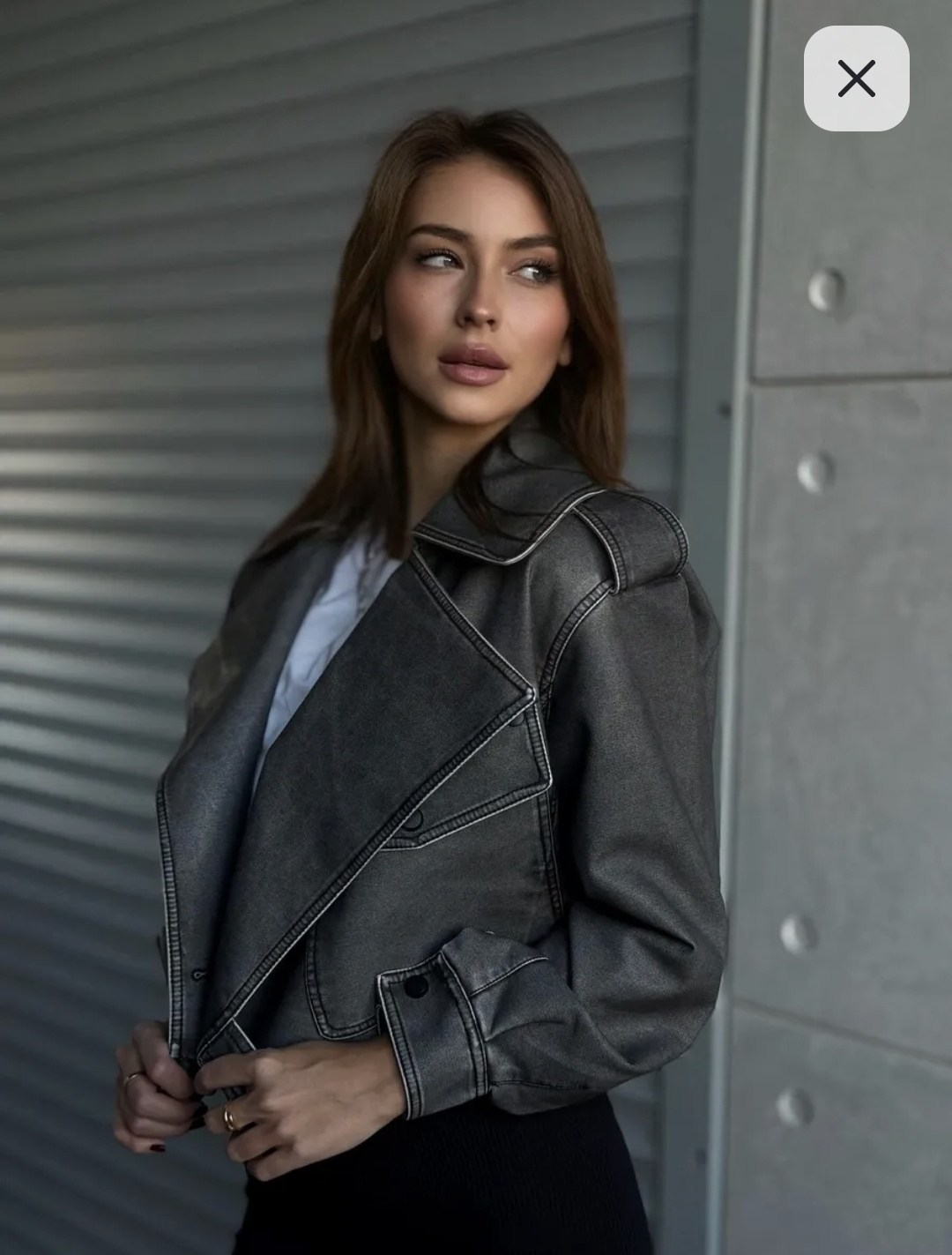 косуха куртка,кожаная куртка косуха женская,кожаная куртка косуха,косуха куртка укороченная кожаная базовая,косуха серая винтажная куртка кожаная оверсайз aftfbasic