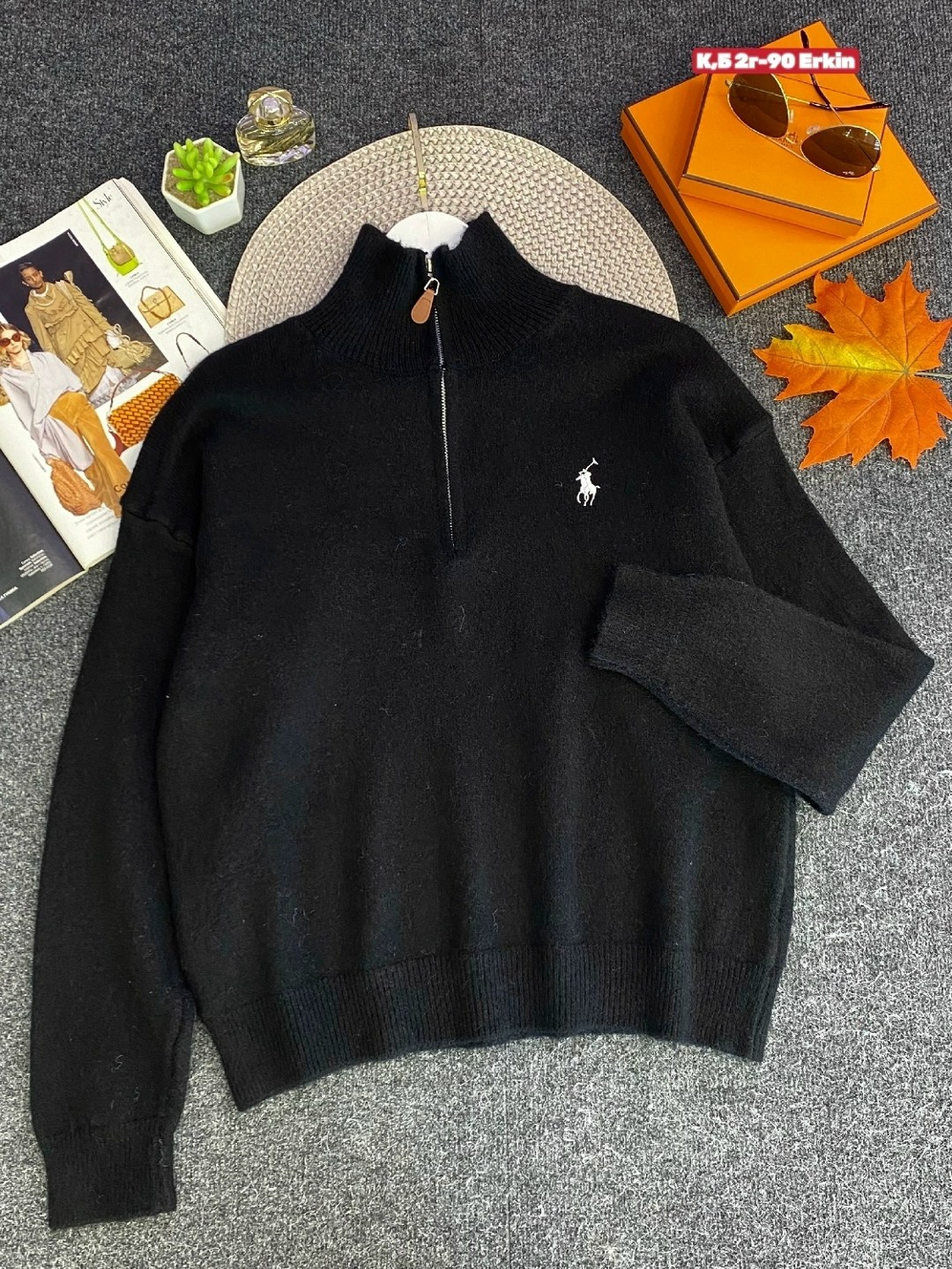 свитер polo ralph lauren oversize с молнией корич. 46/m 409424235,кашемировый свитер ralph lauren,polo ralph lauren свитер,свитера женские,женская кофта