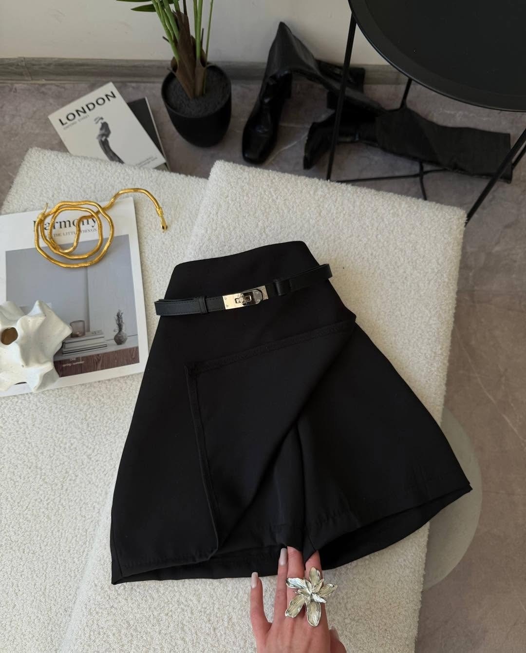 шорты женские шерстяные с поясом,шорты женские,юбка-шорты,шорты с поясом,повседневные удобные элегантные шорты с поясом