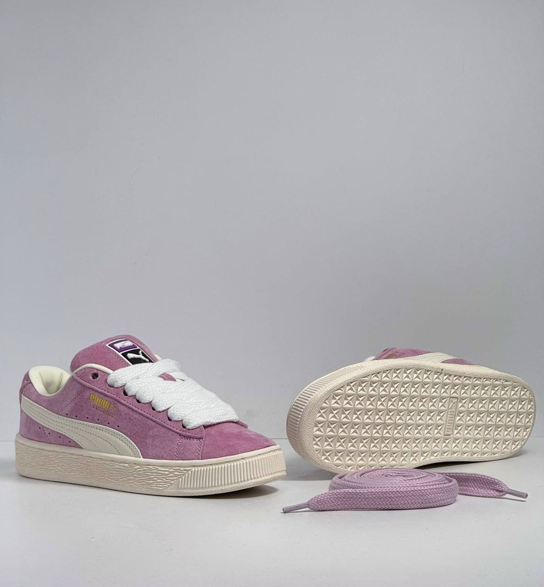 кроссовки puma женские,кроссовки puma suede xl,кроссовки puma suede,кроссовки дутые puma suede xl puma цвет розовый белый,puma suede