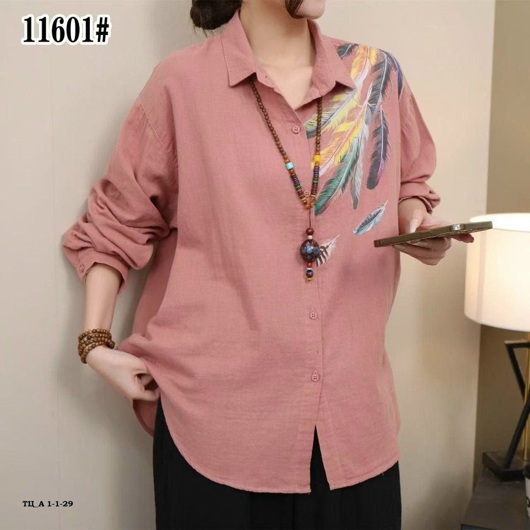 женская рубашка,рубашка из хлопка и льна,рубашка повседневная,рубашка женская льняная,женская свободная рубашка с длинным рукавом