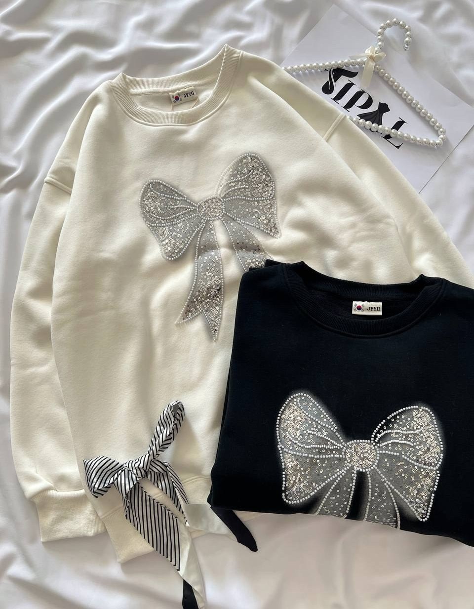 свитшот для девочек,женская кофта,толстовка с бантами,женский модный свободный топ в корейском стиле с длинным рукавом и бантом,толстовка для девочек