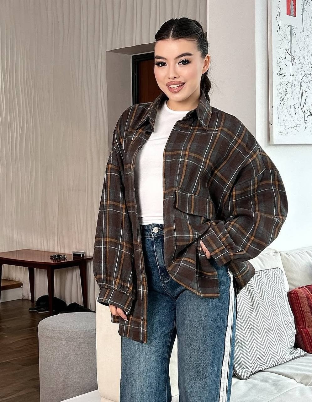 женская рубашка в клетку,рубашка в клетку с майкой beststyle,рубашка в клетку оверсайз удлиненная 2e_brand,рубашка женская в клетку оверсайз,рубашка в клетку оверсайз blu roza