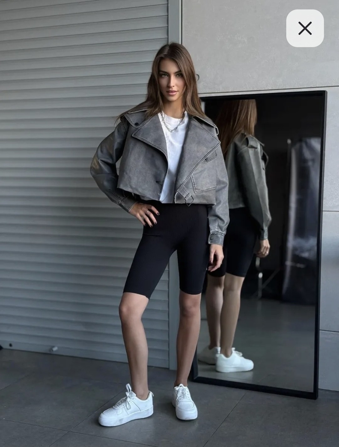 косуха куртка,кожаная куртка косуха женская,кожаная куртка косуха,косуха куртка укороченная кожаная базовая,косуха серая винтажная куртка кожаная оверсайз aftfbasic