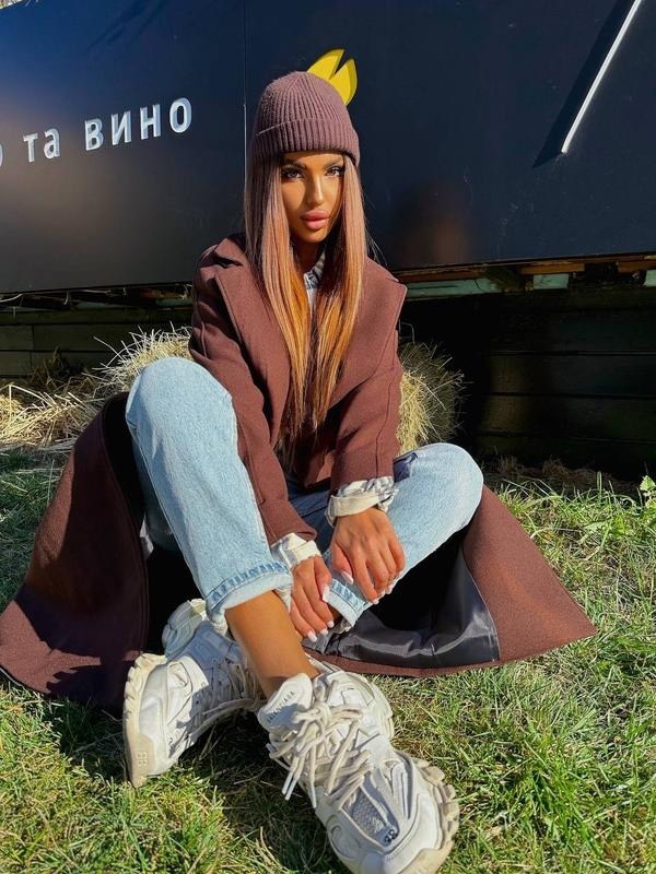 пальто оверсайз,коричневое пальто,шерстяное пальто,коричневое пальто женское,пальто демисезонное длинное оверсайз ladiesgard