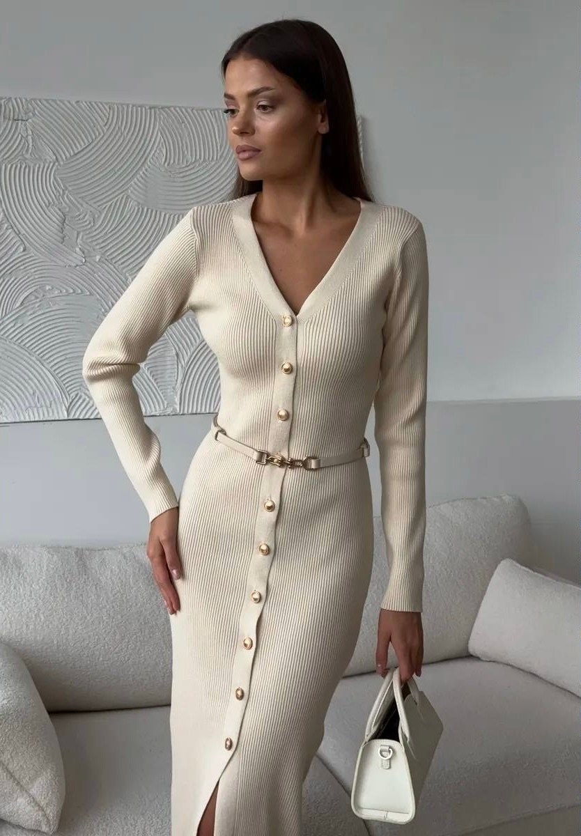 платье лапша,стильное платье,трикотажное платье,женское трикотажное платье с длинным рукавом и пуговицами спереди,платье трикотажное лапша