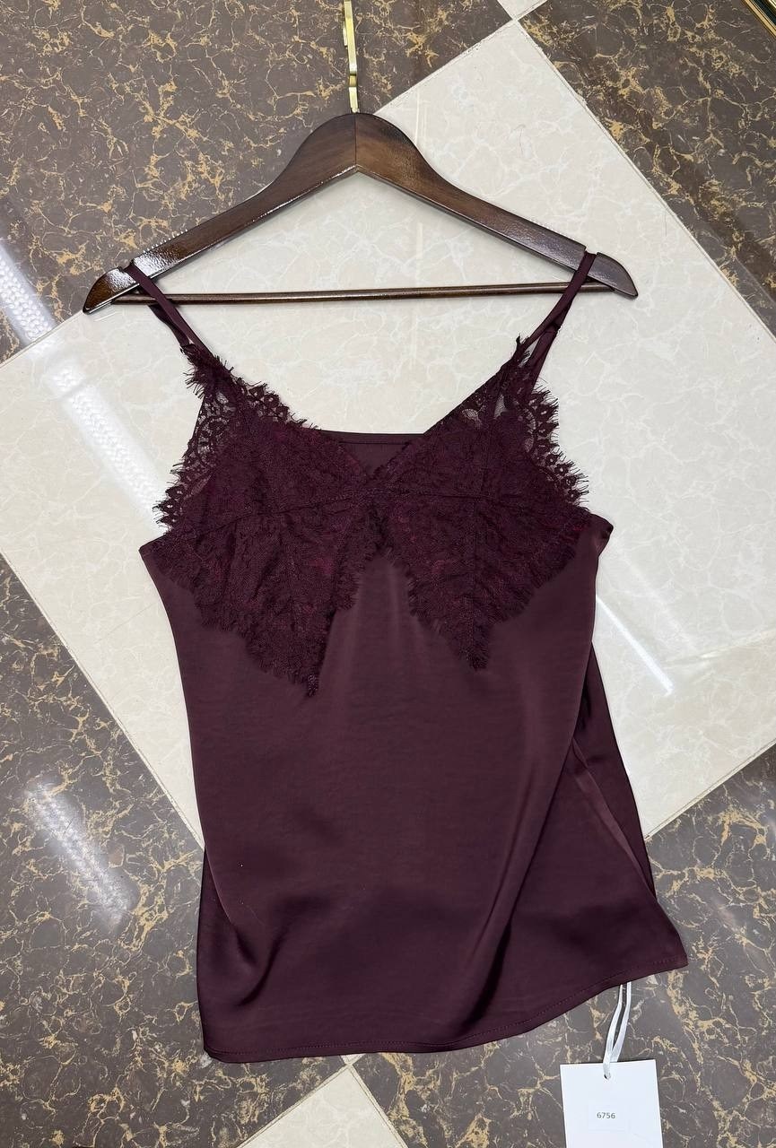 топ с кружевом,топ на бретелях с кружевом,женская майка,шелковый топ,кружевной топ