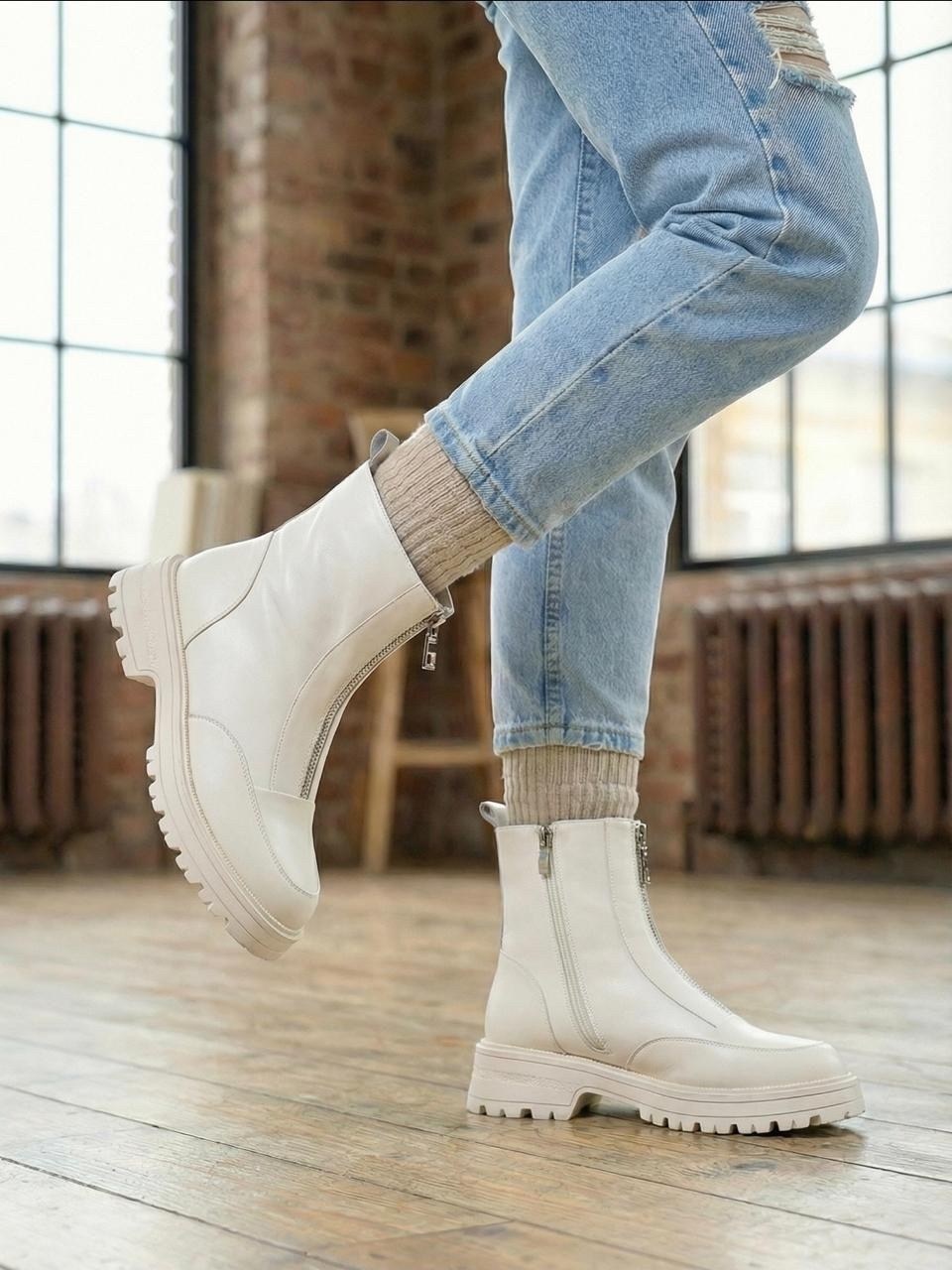 ботинки женские,,полусапоги,ботинки бежевый, женская