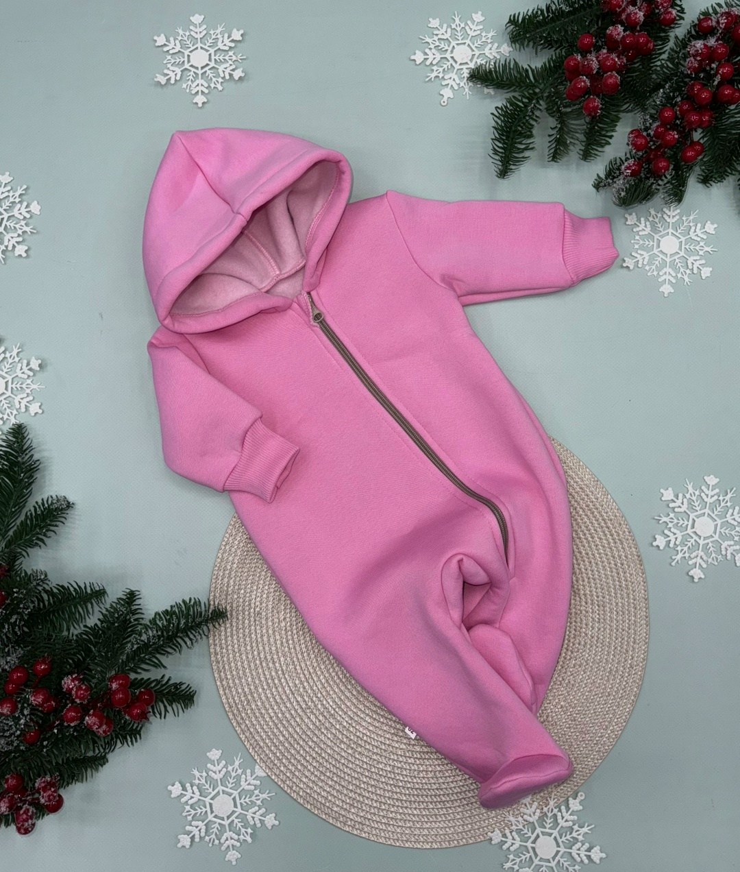 утепленный комбинезон,комбинезон утепленный для новорожденного,комбинезон детский с капюшоном из футера,комбинезон из футера,комбинезон для новорожденного