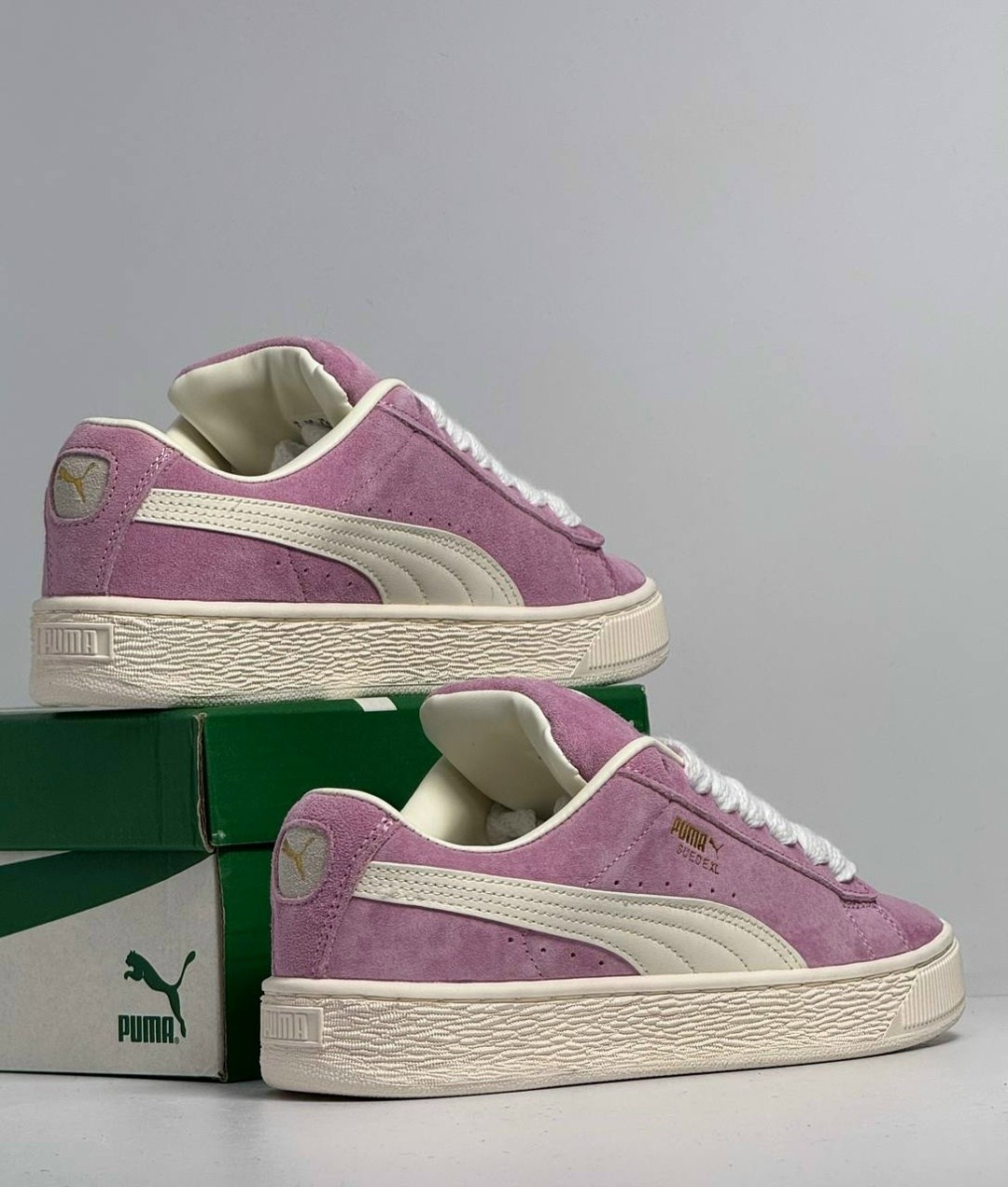 кроссовки puma женские,кроссовки puma suede xl,кроссовки puma suede,кроссовки дутые puma suede xl puma цвет розовый белый,puma suede