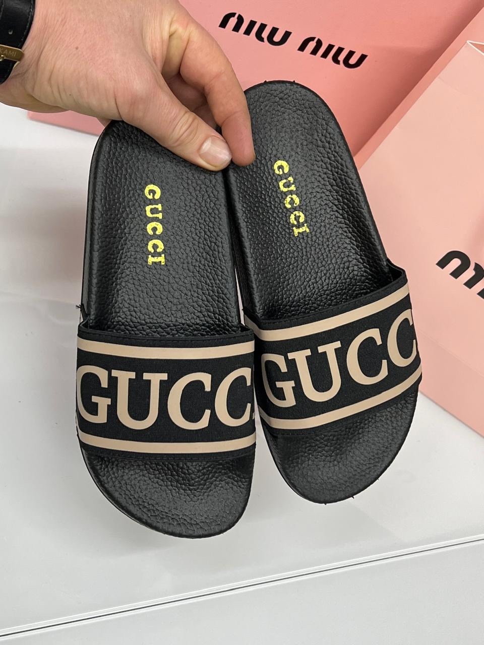 шлепки гуччи,,шлепанцы gucci,gucci black,gucci slide