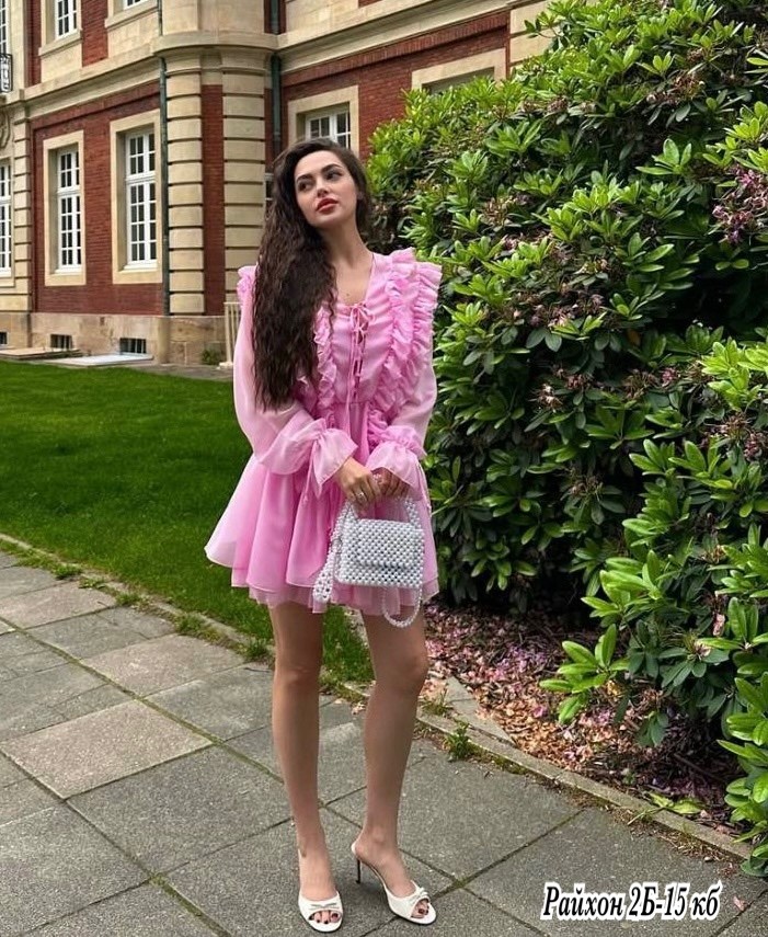 платье шифоновое с рюшами,платье,розовое платье,модное платье,платье с рюшами