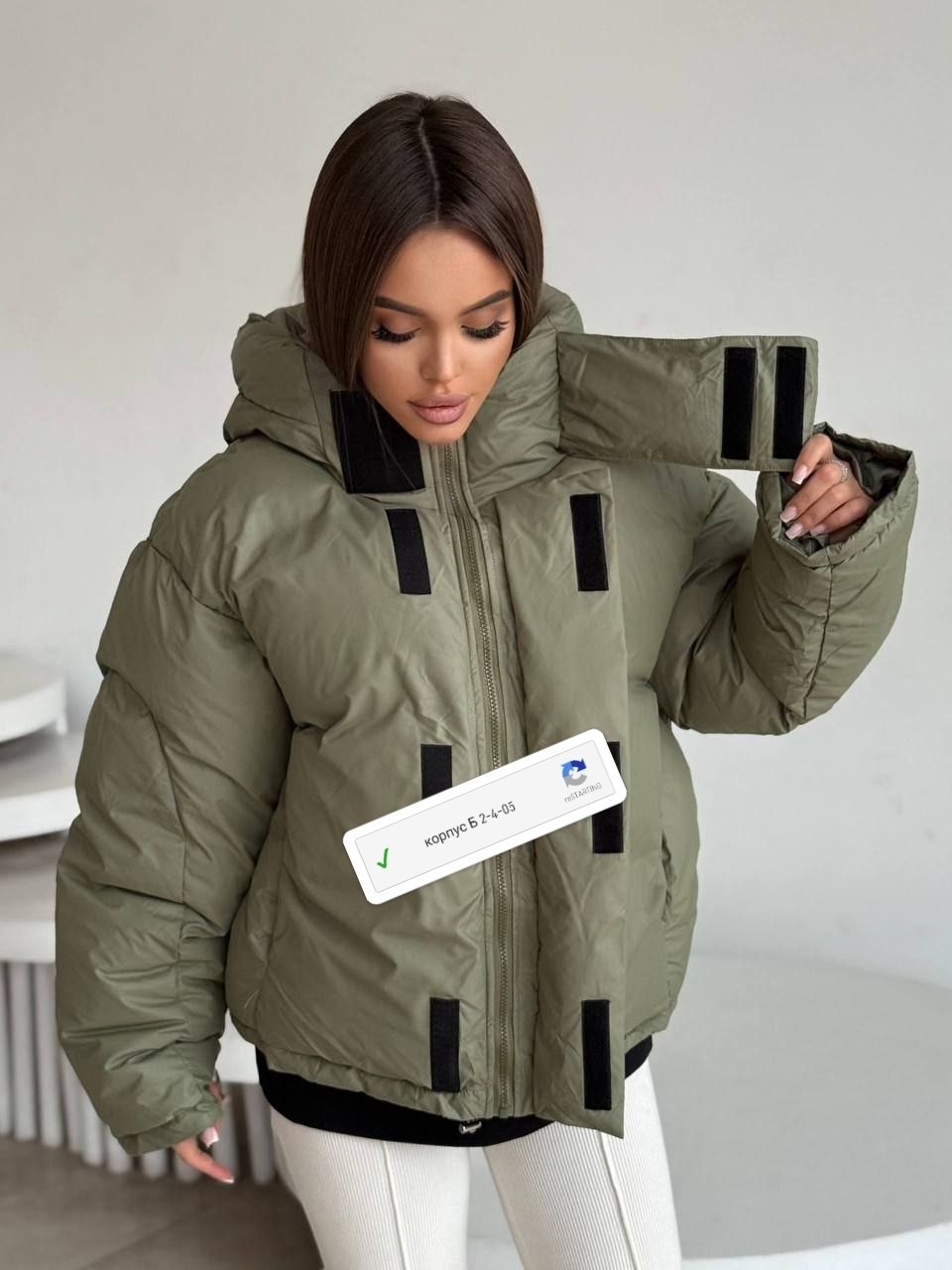 куртка с капюшоном 9106-1 оливка dim,куртка с капюшоном 9106-1 оливка dim верхняя одежда,куртка женская,женская куртка зима,модные пуховики