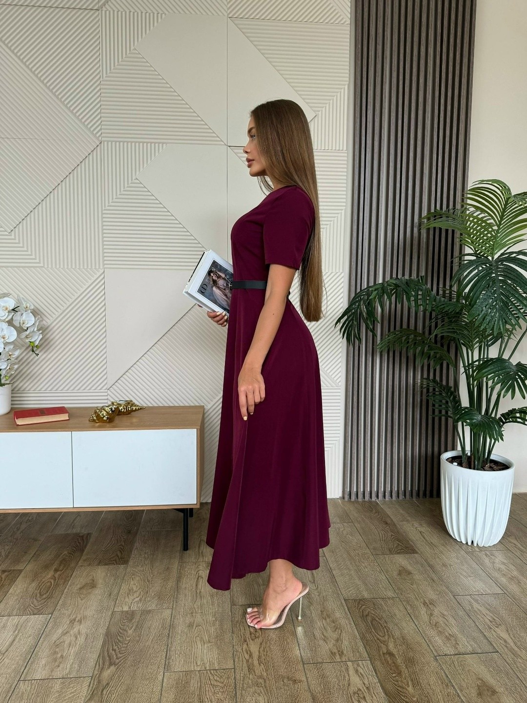 платье трикотажное миди,платье с поясом,платье,платье комбинированное,платье идеальное