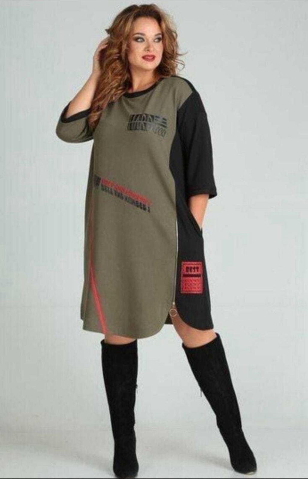 платье sandyna 13628 хаки,платье sandyna 13628,платье женское,повседневное платье,спортивное женское платье