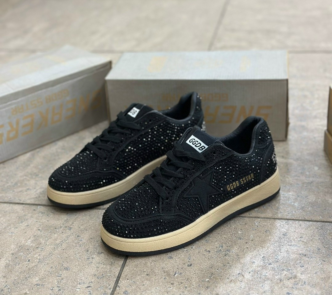 кроссовки golden goose,кеды golden goose,,golden goose black glitter sneakers,женские кеды golden goose
