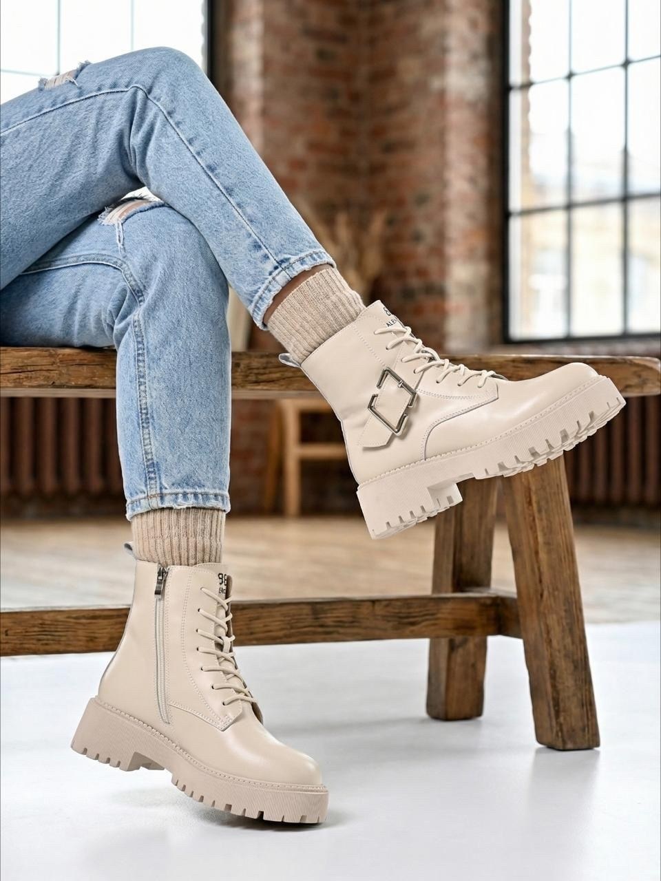 ботинки женские,,ботинки бежевые женские весна,ботинки берцы беж,бежевые ботинки