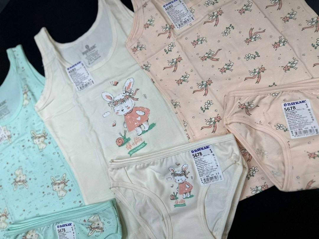 майка для девочки baykar,нижнее детское белье,комплект маек baykar для девочек,комплект нижнего белья для девочек,комплект белья для девочек