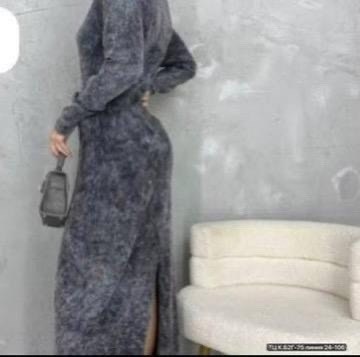 платье миди вязаное облегающее с разрезом knitribdress1col цвет серый,трикотажное платье,шерстяное платье,платье миди вязаное облегающее с разрезом серое,платье миди вязаное