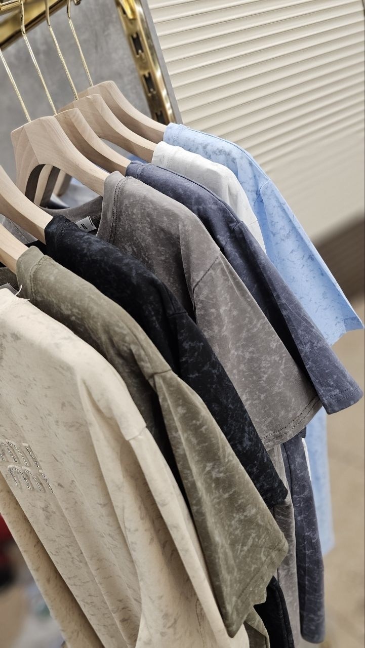 хлопковая футболка оверсайз с эффектом варенки miu,футболки женская,футболки модные,женская кофта,футболка хлопок