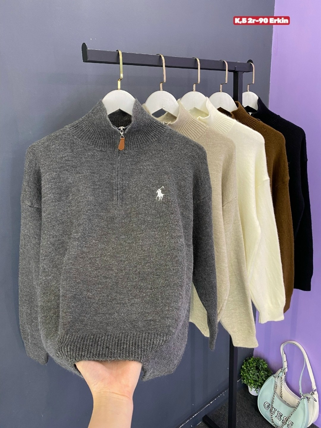 свитер polo ralph lauren oversize с молнией корич. 46/m 409424235,кашемировый свитер ralph lauren,polo ralph lauren свитер,свитера женские,женская кофта