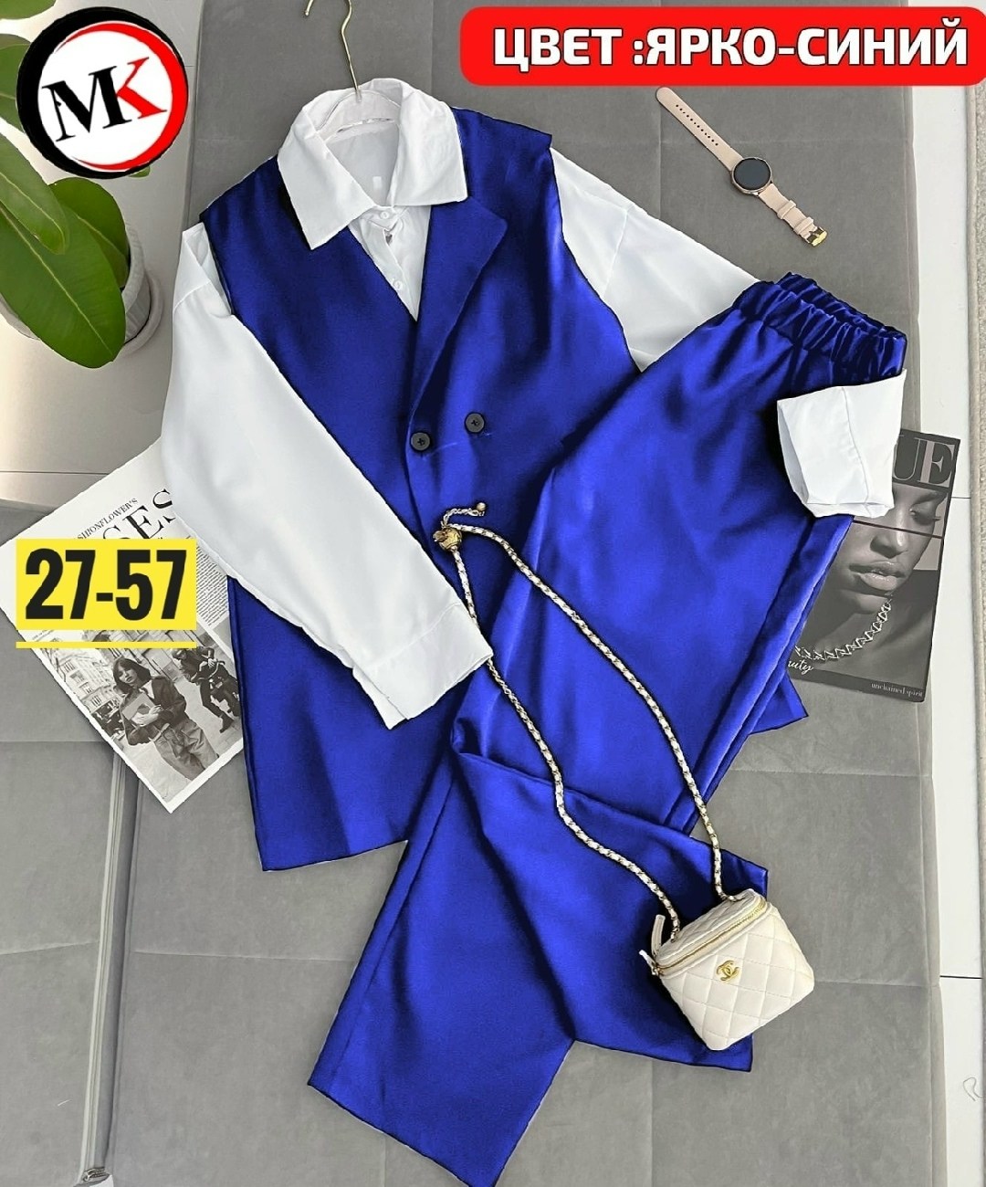 женские костюмы,костюм женский тройка,брючный костюм,синий костюм с жилеткой женский,синий брючный костюм с жилетом