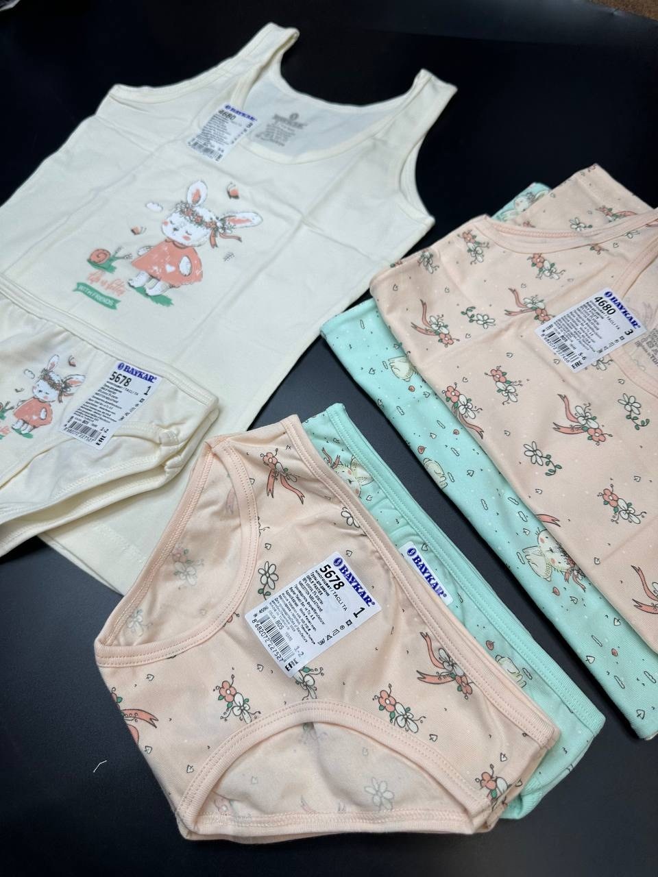 майка для девочки baykar,нижнее детское белье,комплект маек baykar для девочек,комплект нижнего белья для девочек,комплект белья для девочек
