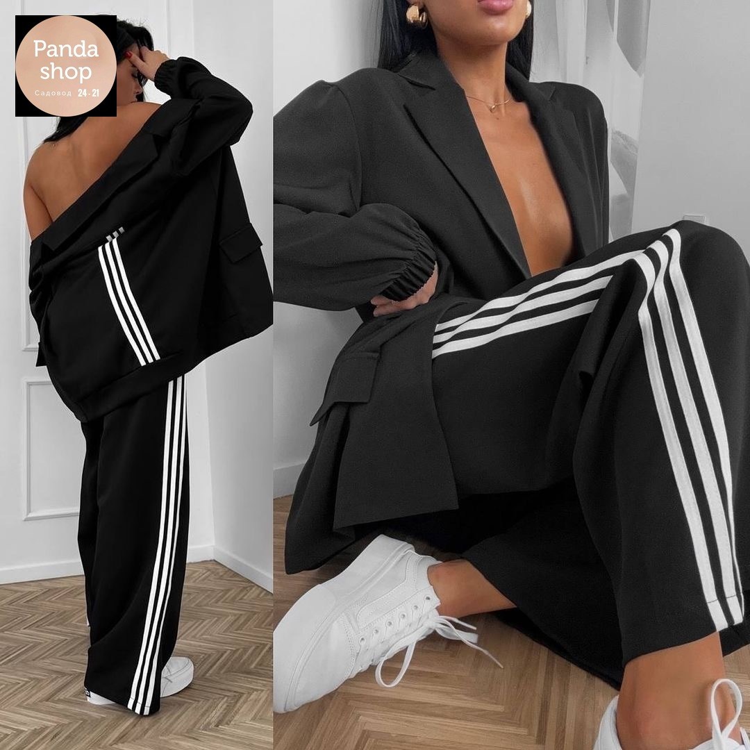 костюм двойка женская,женские костюмы,костюм с лампасами,костюм двойка брючный оверсайз,