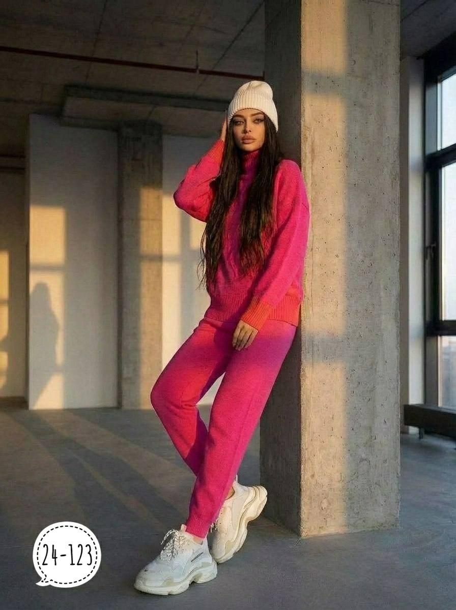 костюм женский,трикотажные костюмы женские,трикотажный костюм,костюм шерстяной с брюками p&t fashion,костюм женский: свитер и штаны (one size 42-48) арт. 1385035