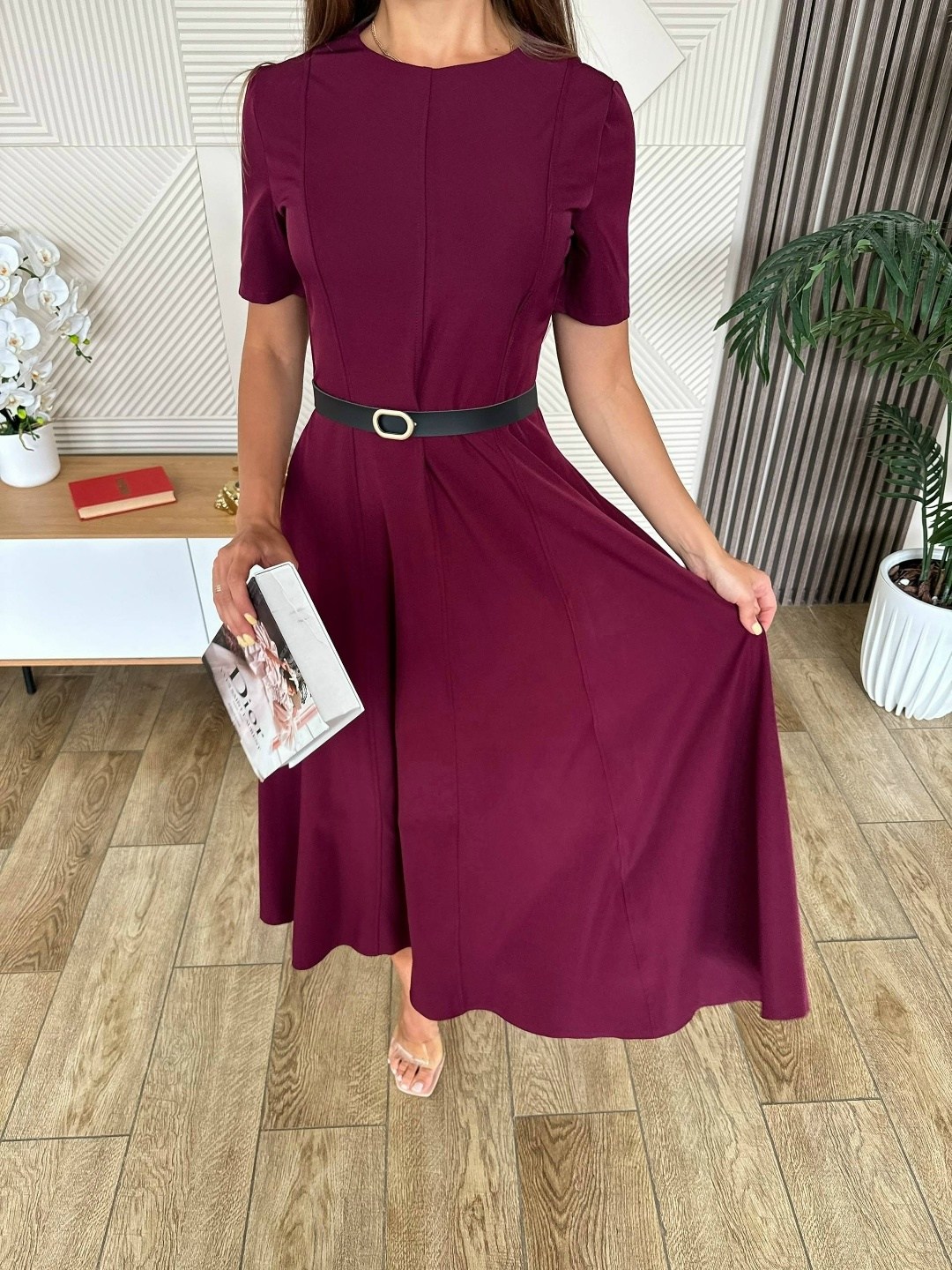 платье трикотажное миди,платье с поясом,платье,платье комбинированное,платье идеальное