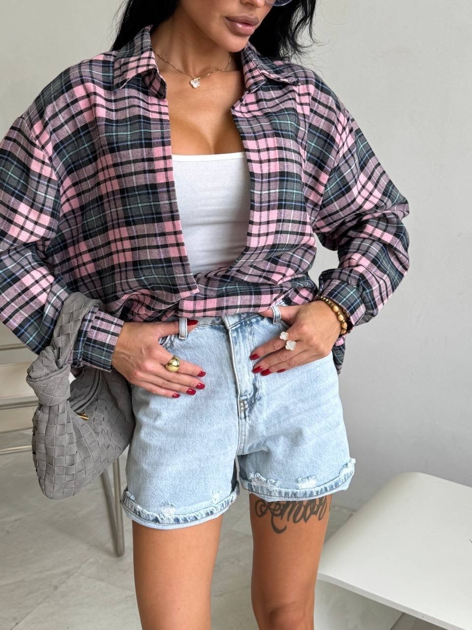 рубашка в клетку женская оверсайз,рубашка в клетку,шорты женские,рубашка в клетку женская,рубашка женская