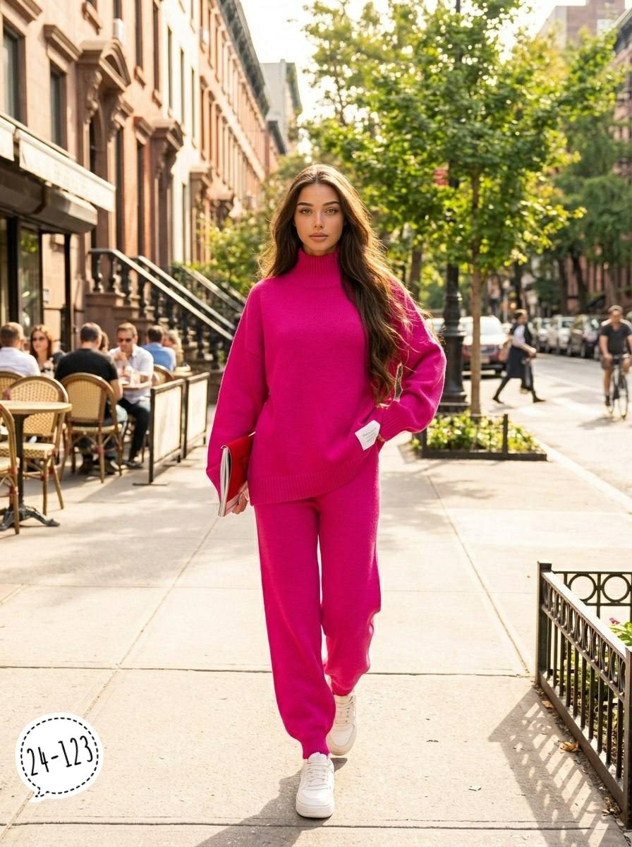 костюм женский,трикотажные костюмы женские,трикотажный костюм,костюм шерстяной с брюками p&t fashion,костюм женский: свитер и штаны (one size 42-48) арт. 1385035