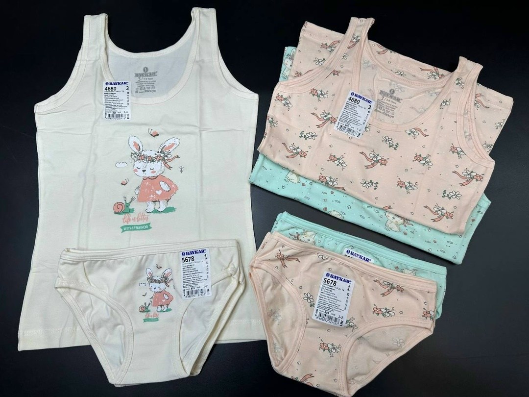 майка для девочки baykar,нижнее детское белье,комплект маек baykar для девочек,комплект нижнего белья для девочек,комплект белья для девочек