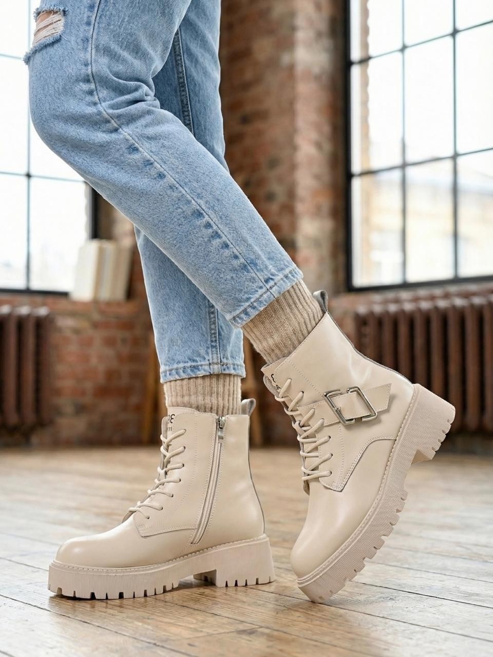 ботинки женские,,ботинки бежевые женские весна,ботинки берцы беж,бежевые ботинки