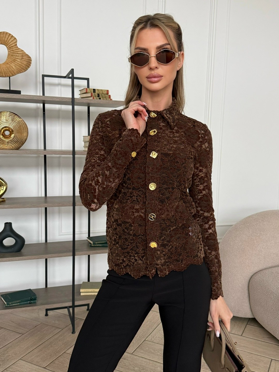 костюм sfilato коричневый,коричневая блузка,жакет твидовый,блузка женская,жакет