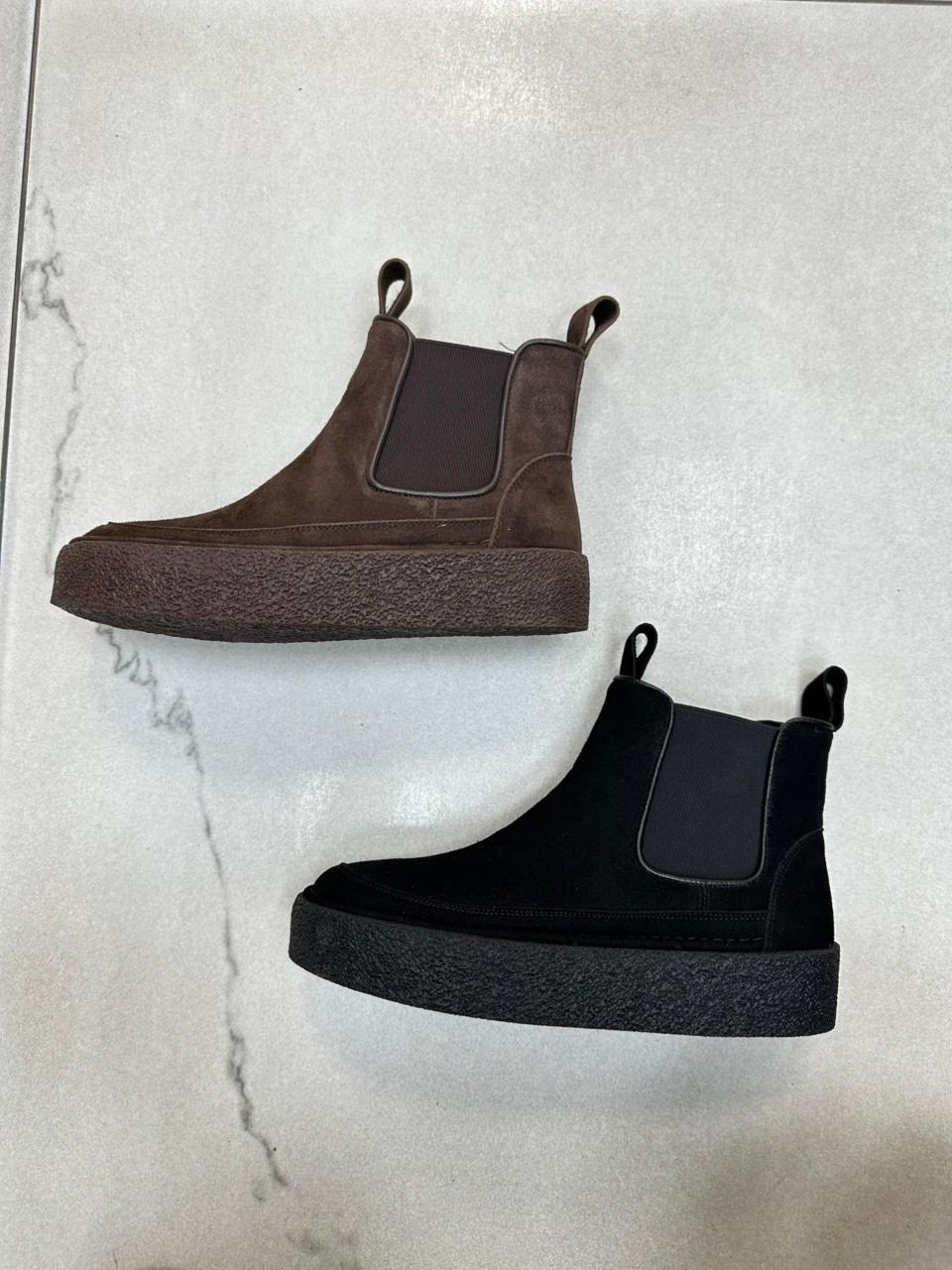 ,замшевые ботинки,ботинки челси,повседневная ,ботинки на плоской подошве