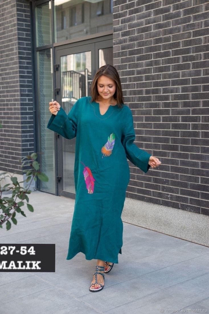 бохо платье,льняное платье,платье широкое,льняное платье с вышивкой,платье в стиле