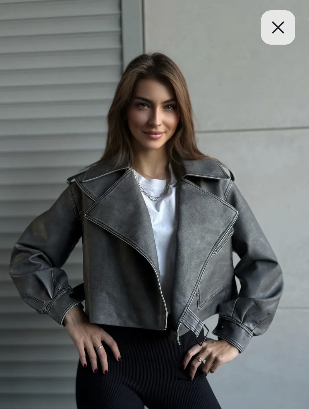 косуха куртка,кожаная куртка косуха женская,кожаная куртка косуха,косуха куртка укороченная кожаная базовая,косуха серая винтажная куртка кожаная оверсайз aftfbasic