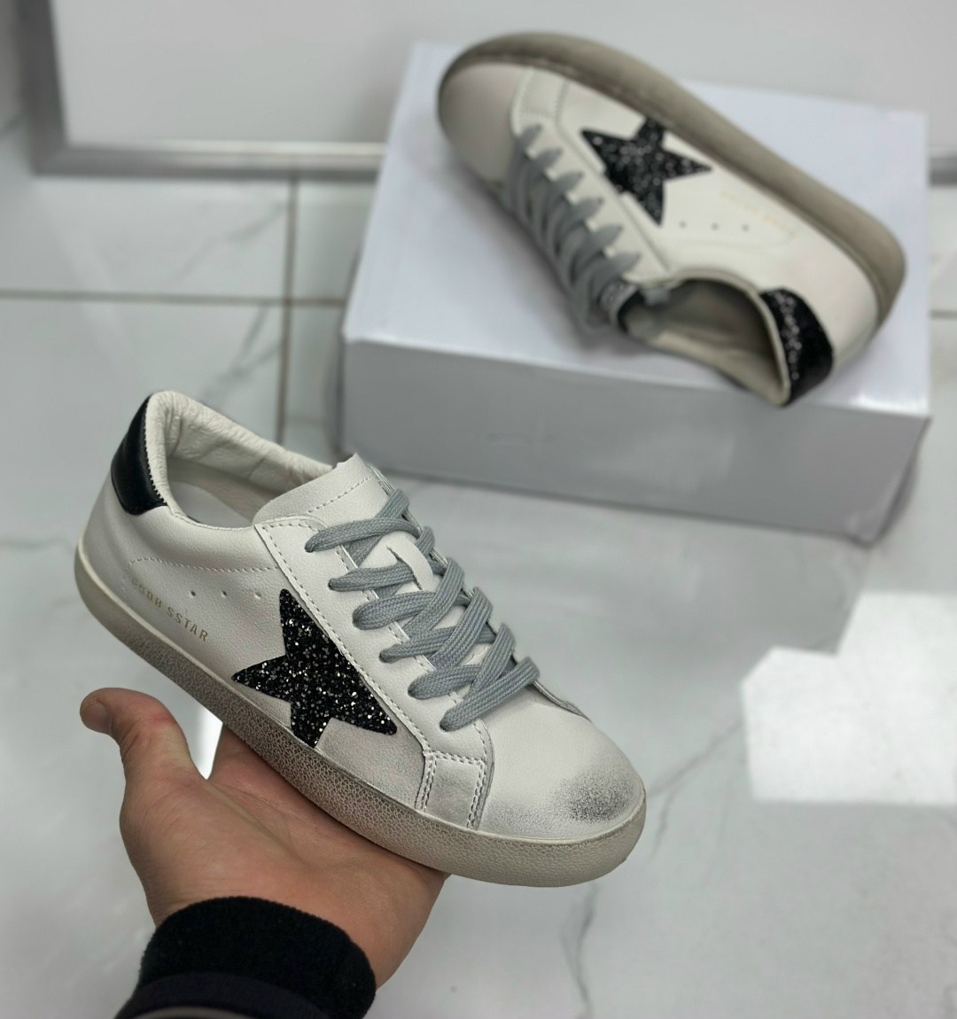 ,кожаные кеды golden goose superstar premium,кеды golden goose,кроссовки,golden goose