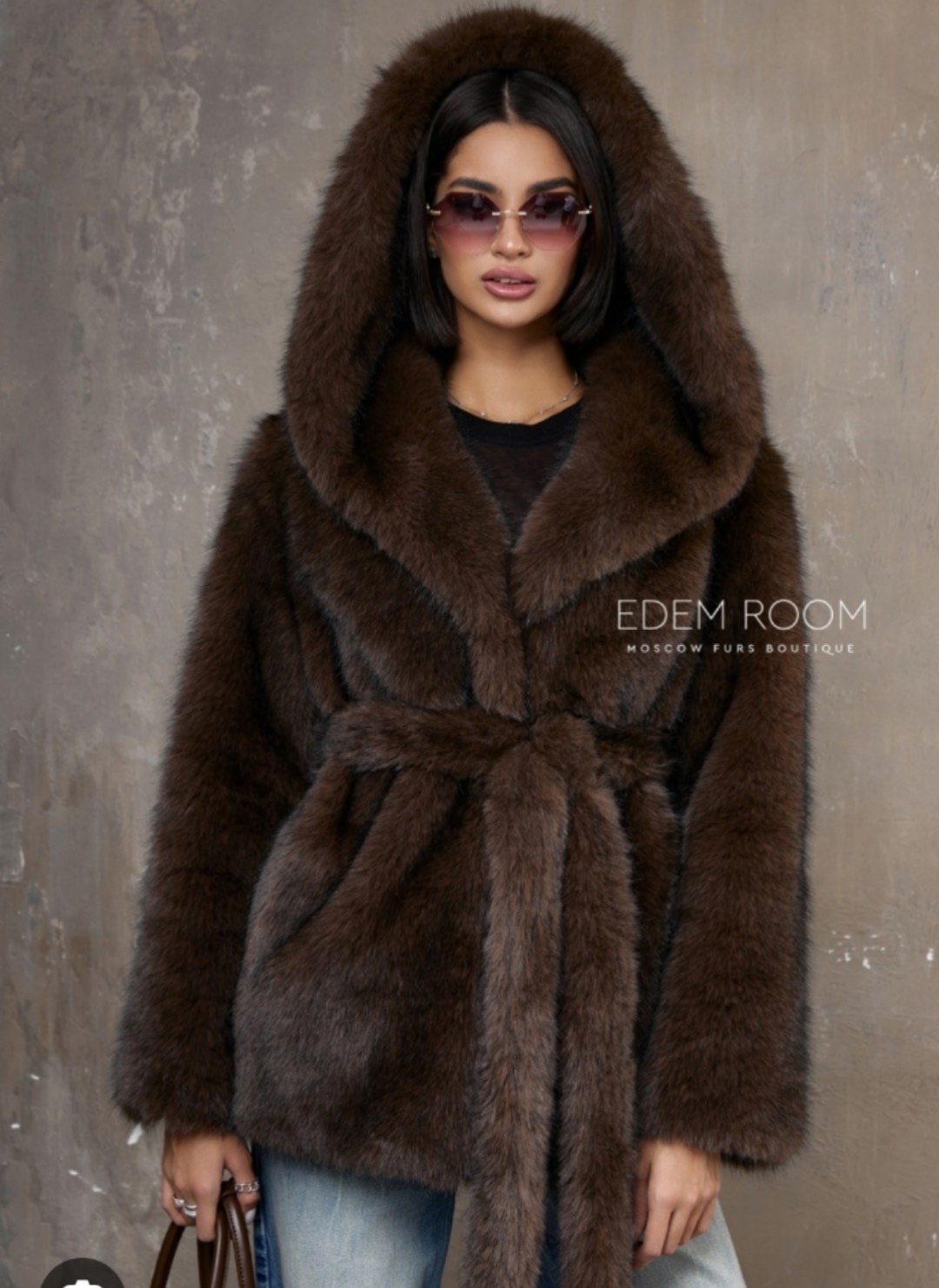 короткая шуба из искусственного меха с купюшоном,короткая шуба из искусственного меха с капюшоном lm-065-2-60-kr,женская шуба,шуба из искусственного меха,edem room норковое автоледи с поясом