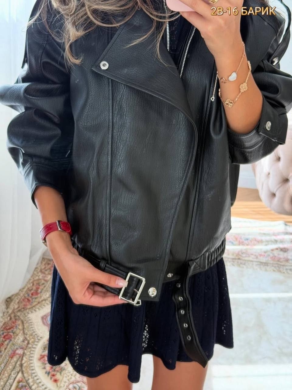 куртка из экокожи,куртка косуха h&f b женская оверсайз арт: 28918766,кожаные куртки,косуха женская,куртка женская черный
