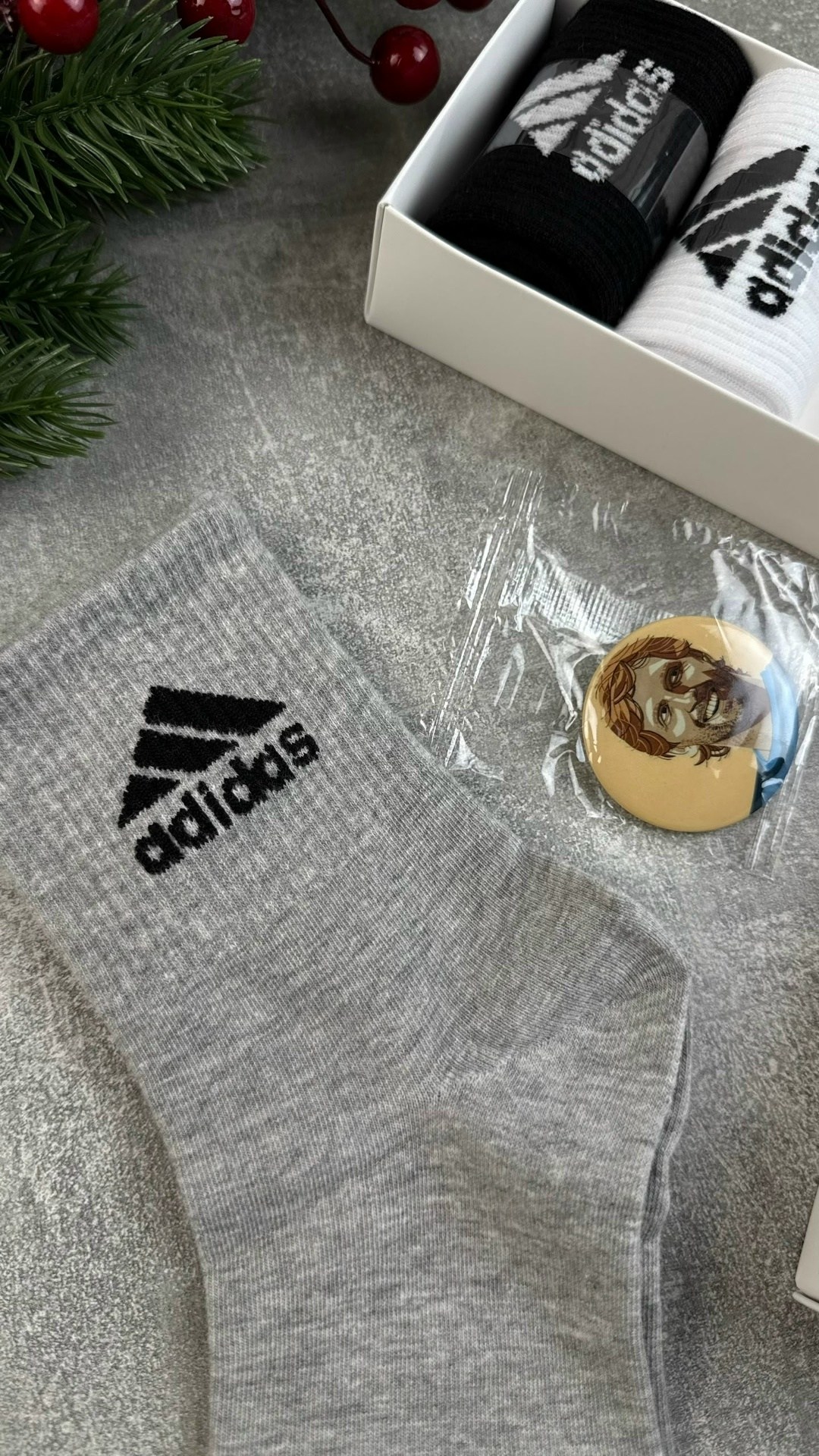 носки adidas,комплект носков adidas,набор носков adidas,носки адидас в синей коробке,носки адидас в коробке