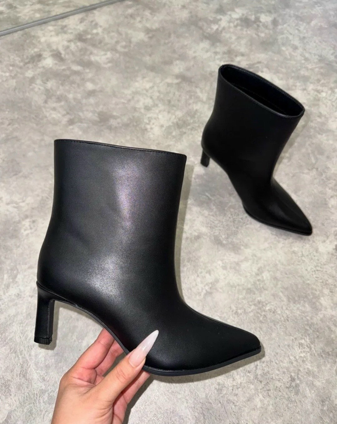 женские ботильоны с острым носком,высокие каблуки с острым носком женские ботильоны,ботильоны женские,сексуальные женские сапоги до середины голени на высоком каблуке с острым носком,модные туфли на в