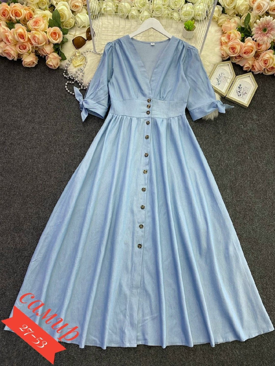 платье джинс,платье ткань джинсовая х/б,джинсовое платье сарафан миди style spark,платье ткань джинсовая,платье джинс арт.422772