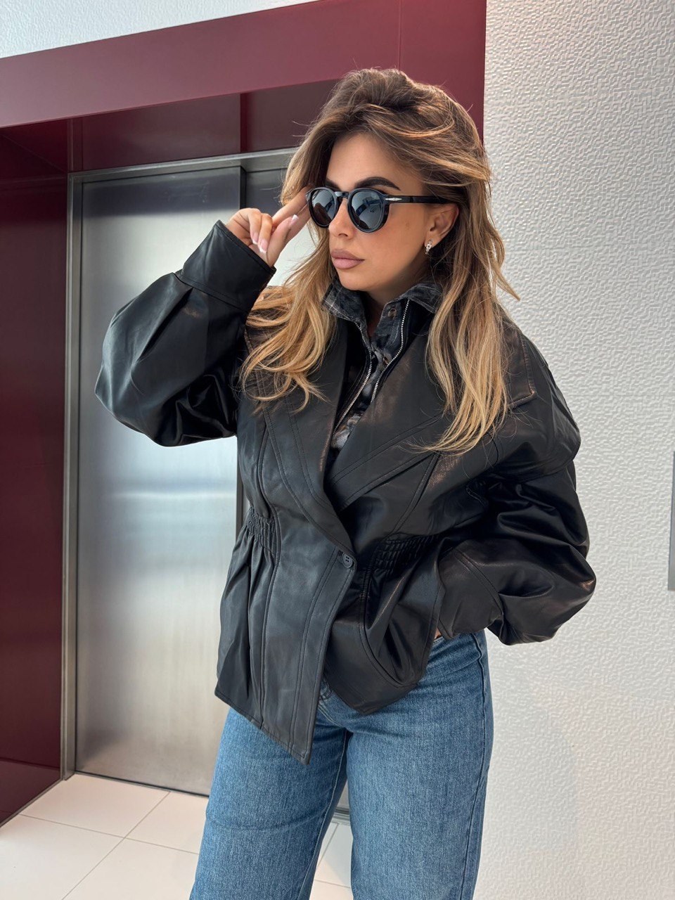 куртка из экокожи,косуха куртка кожаная короткая оверсайз демисезонная mayberry,косуха куртка кожаная оверсайз демисезонная удлиненная mayberry,косуха куртка,куртка кожаная