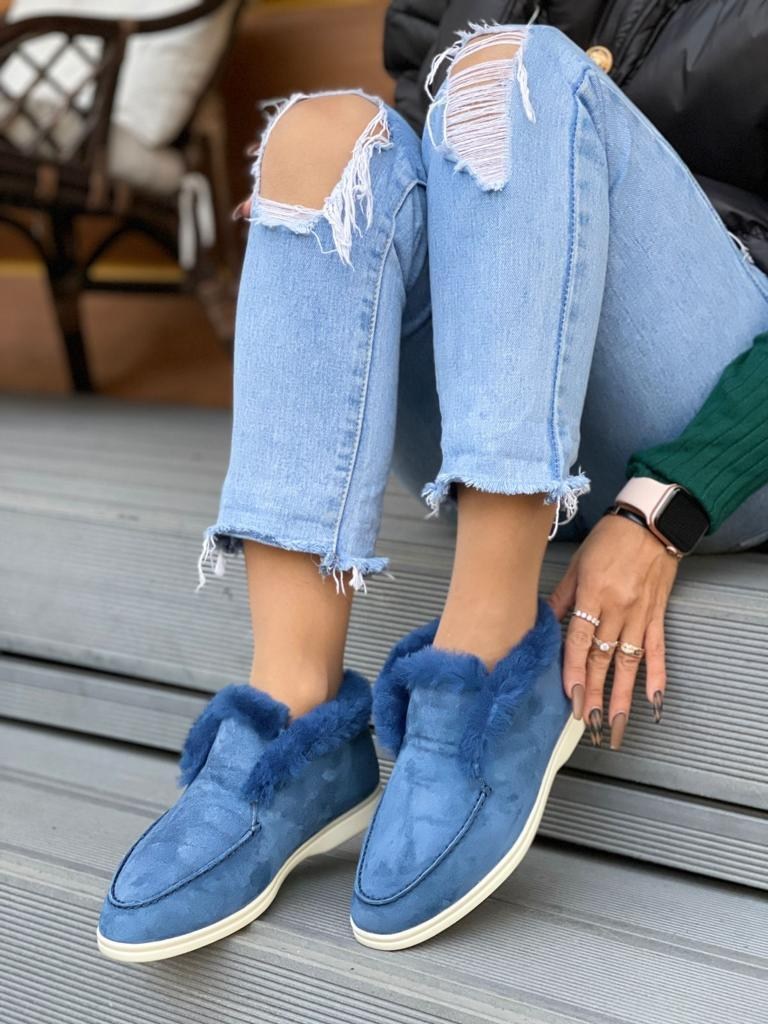 лоферы женские loro piana,,зимние лоферы с мехом,зимние лоферы,лоферы женские зимние