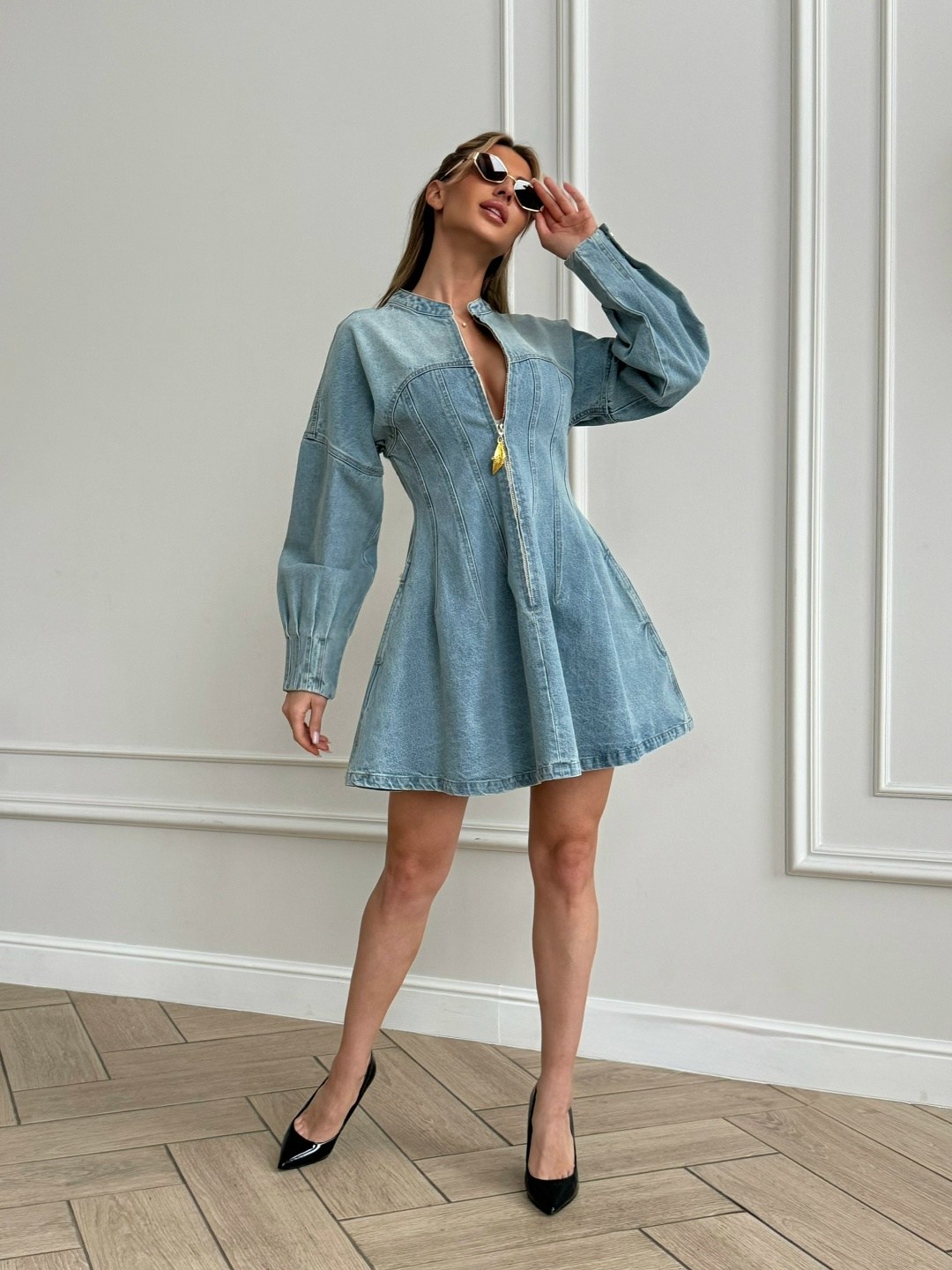 джинсовое платье,джинсовое платье женское,джинсовое платье 2025,платье женское джинсовое с длинным рукавом,джинсовое платье-рубашка