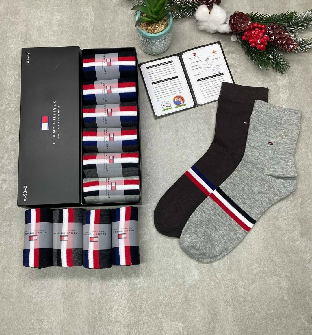 комплект носков tommy hilfiger,подарочный набор носки мужские,мужской набор носков,носки мужские набор,носки комплект