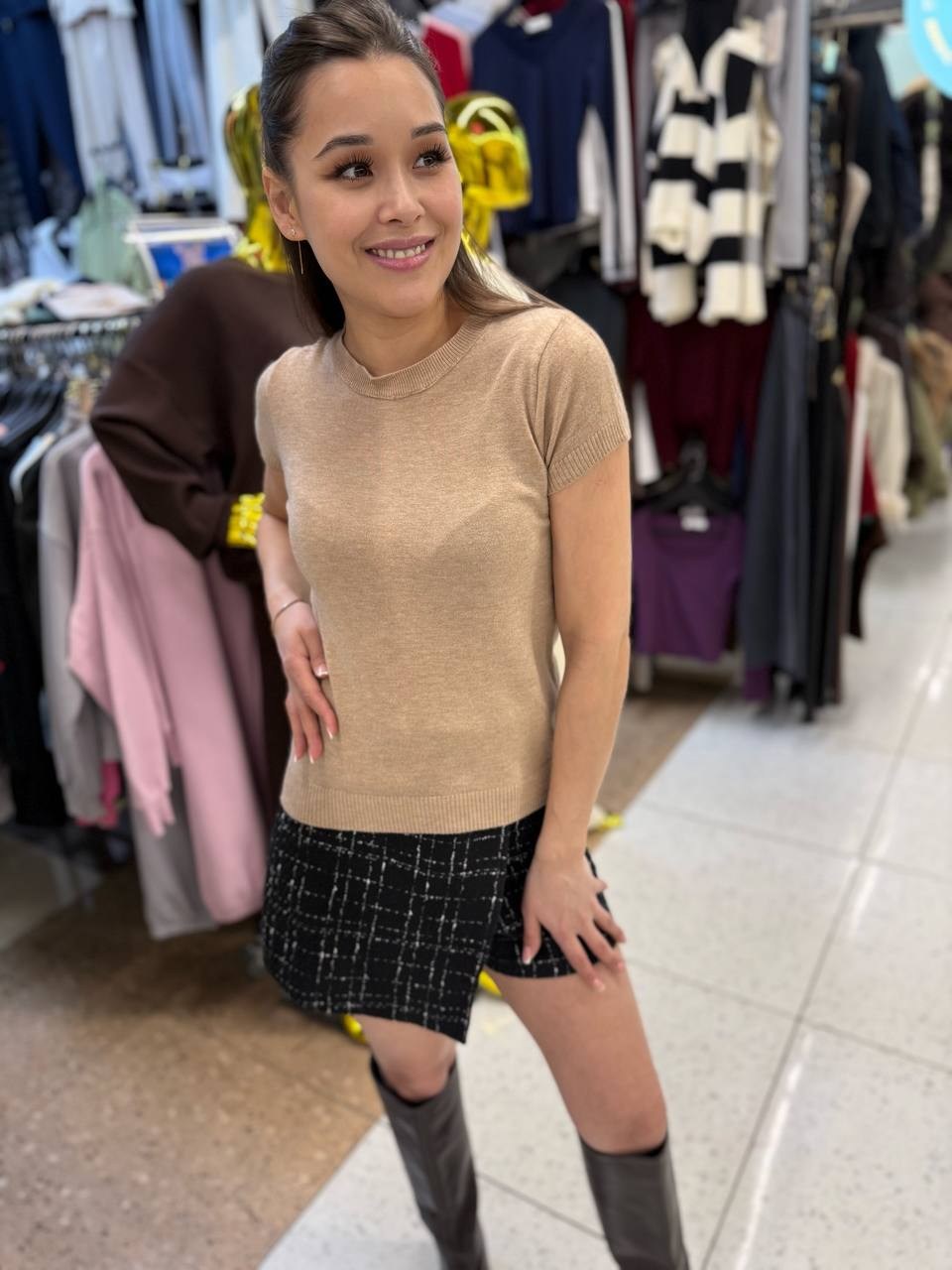 кофта женская,свитер пуловер,джемпер,джемпер с короткий рукавом,джемпер кашемировый