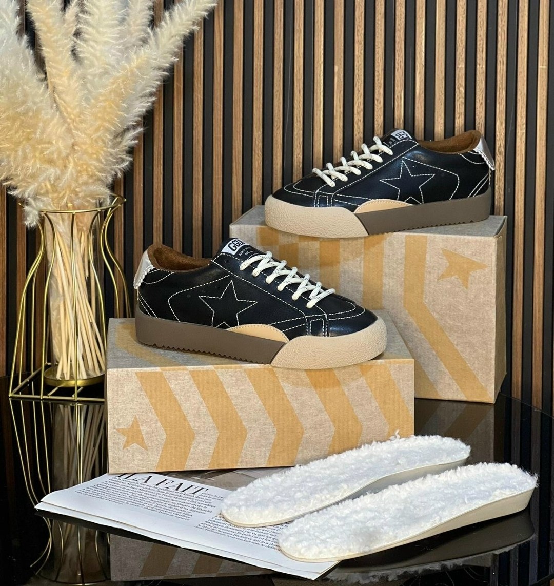 ,кеды зимние с натуральным мехом golden goose premium shoes,кеды golden goose,кроссовки golden goose,кроссовки golden goose hi star коричневый